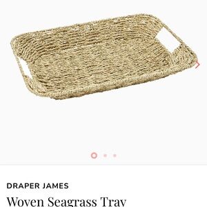 Draper James Natural Seagrass Tray NWT